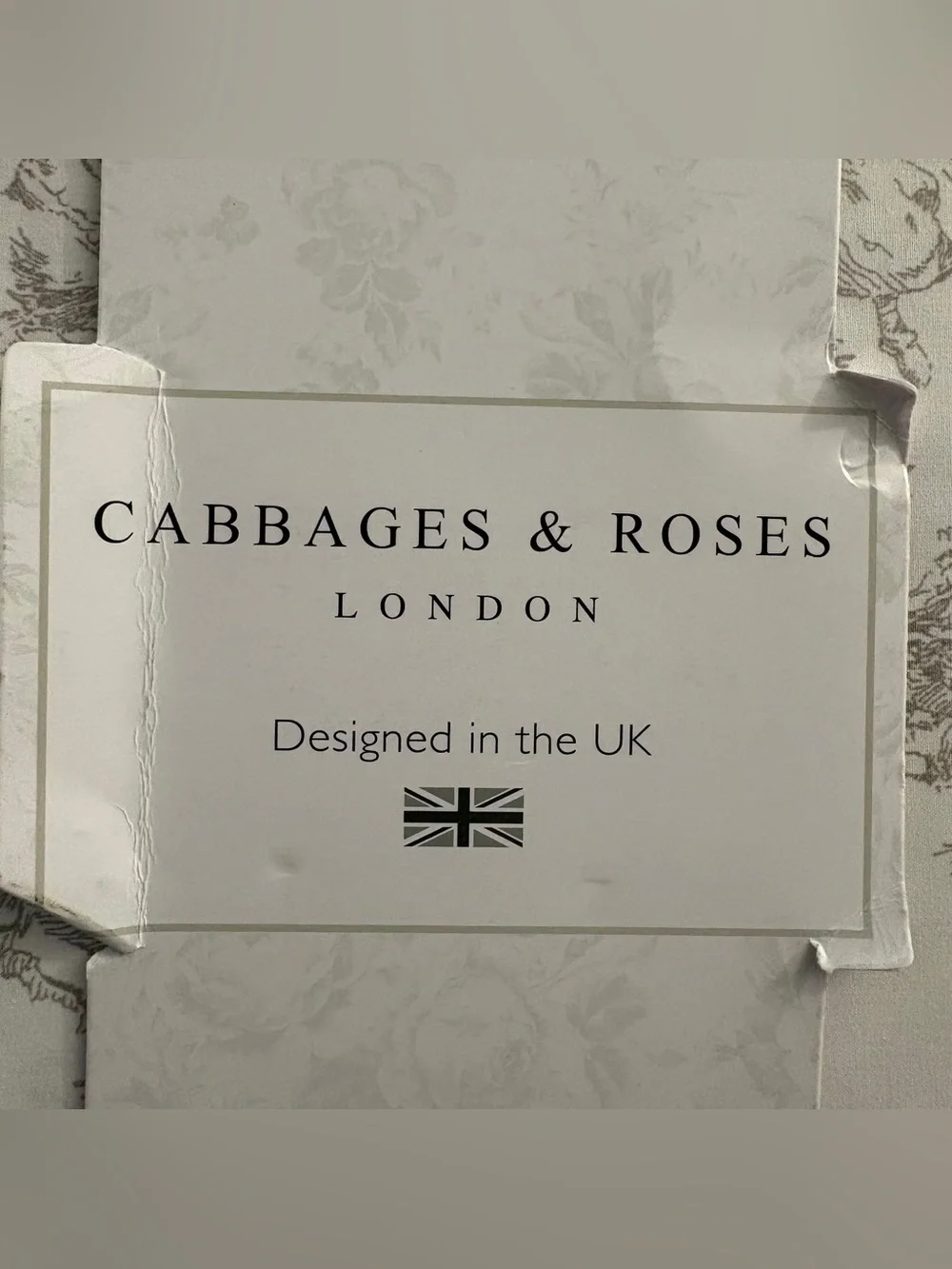Cabbages & Roses LONDON Country Toile Linen 4-Piece Queen Sheet Set NEW
